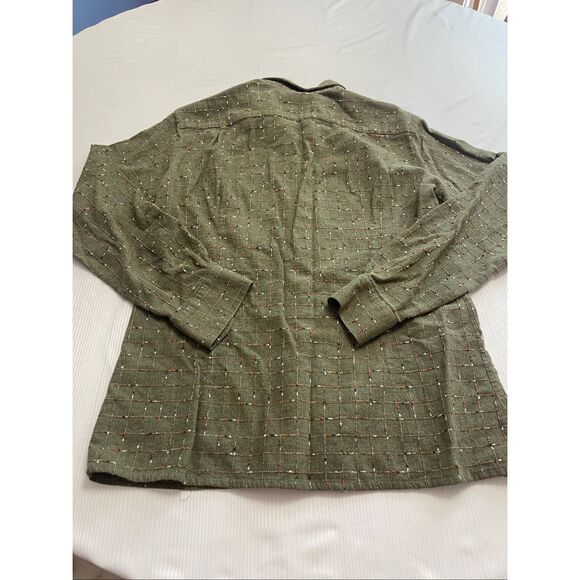 Roland Kosser Vintage Green Button Up Shirt Size 42 cm 16 1/2 - Picture 6 of 7